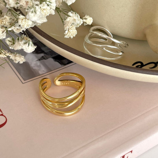 Style Designer French Sterling Sier Irregular Rings