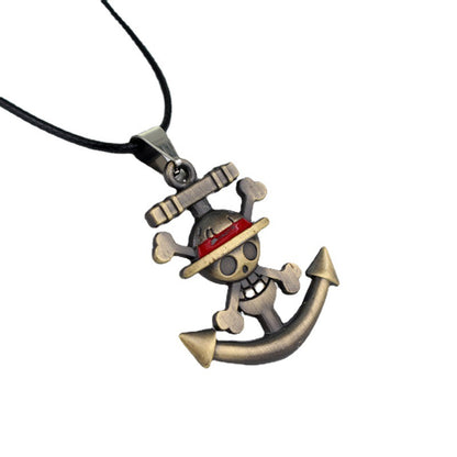 Peripheral Series One Piece Skull Boat Anchor Necklaces