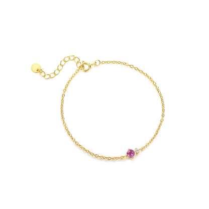 Sier French Entry Lux Colorful Zircon Bracelets