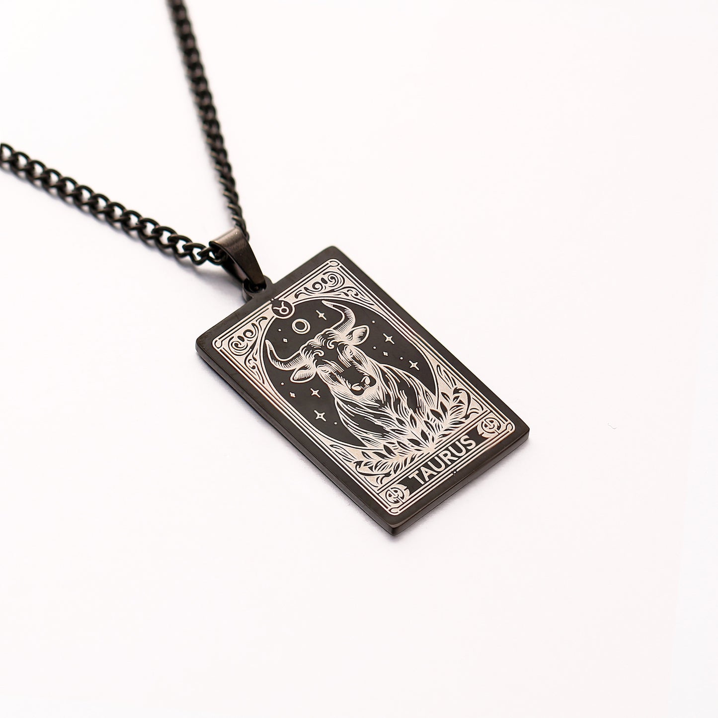 Men's Twee Constellations Logo Dog Tag Vintage Necklaces