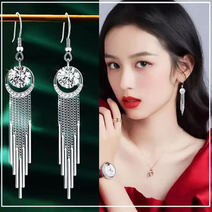 Women's High-grade Tassel Light Luxury Long Rings