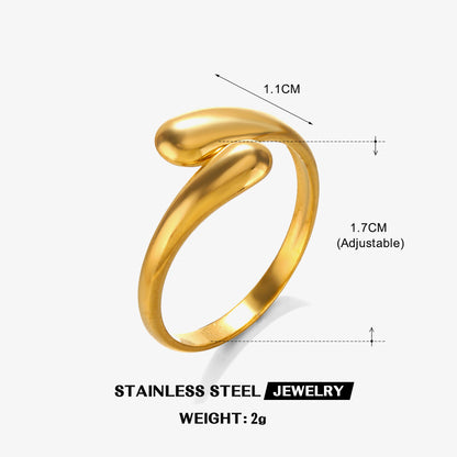 Simple Style Geometric Open Female Niche Design Rings