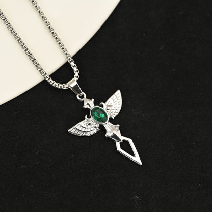 Men's Wings Korean Simple Retro Cross Street Necklaces