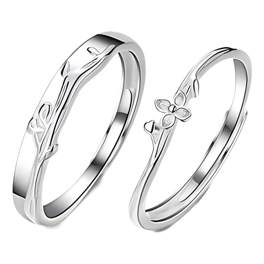 Lilac Couple Sterling Sier Pair Design High Rings