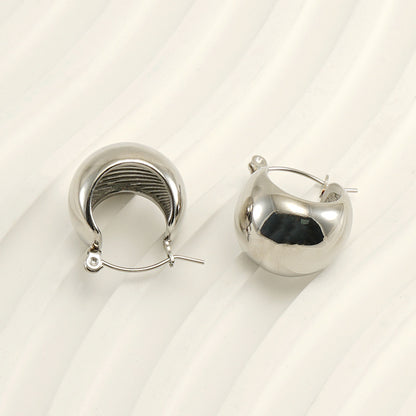 Electroplated Titanium Steel Spherical Female High Earrings