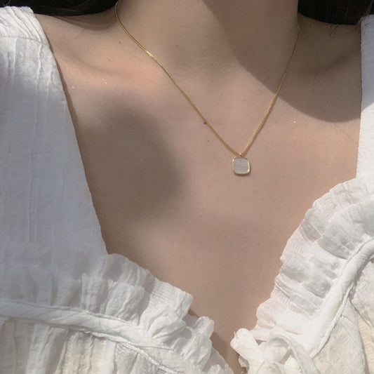 Square Imitation Dripping Fashionable Simple Temperamental Minority Necklaces