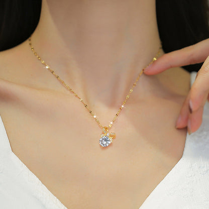 Steel Suite Light Luxury Bow Graceful Earrings