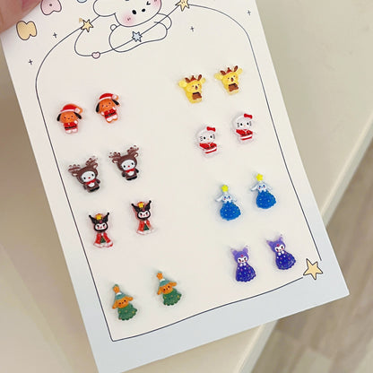 Christmas Series Cute Creative Cartoon Niche Earrings