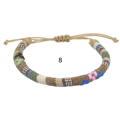 Style Hand Weaving Blue Little Colorful Surfing Bracelets