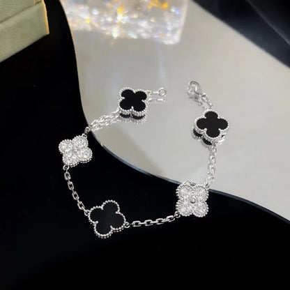 Clover Super Flash Female Design Zircon Bracelets