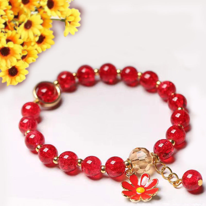 Explosion Flower Crystal Sunflower Female Personality Design Little Bracelets