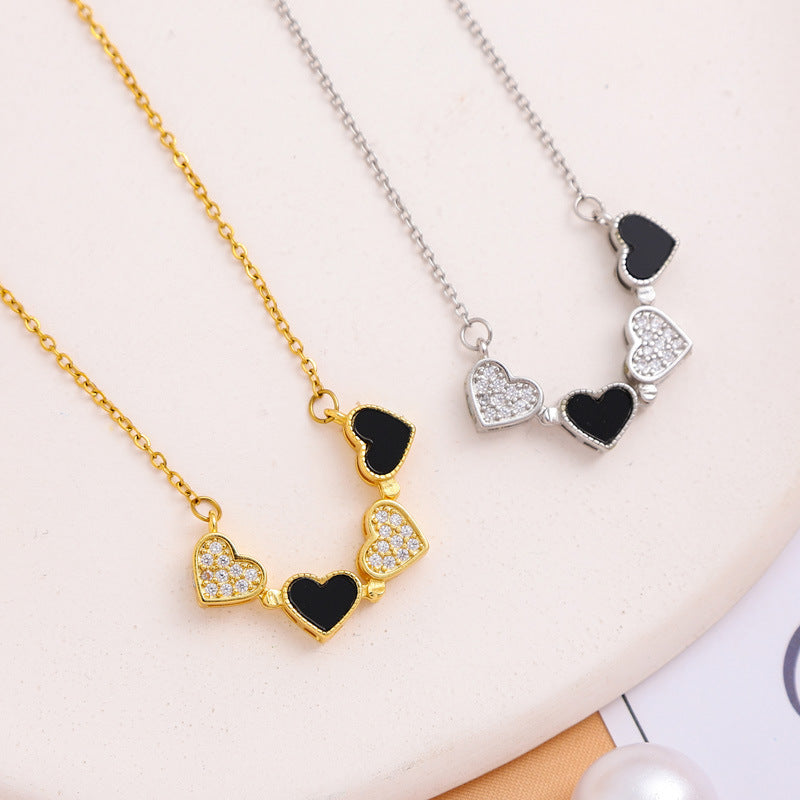 Titanium Steel Female Niche High-grade Electroplated Clavicle Necklaces