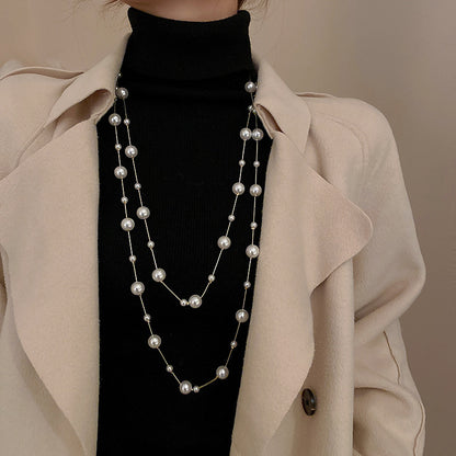 Pearl Tassel Fashion Sweater Chain Temperamental Necklaces