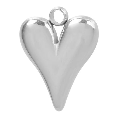 Stainless Steel Fashion Irregular Heart Golden Pendants