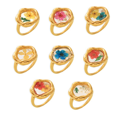 Niche Drop Oil Dried Flower Light Rings