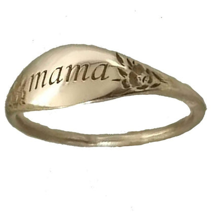 Simple Fashion Letter Flower Holiday Gift Rings