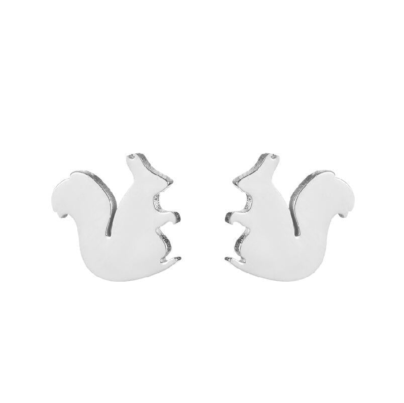 Women's Minority Fashion Stainless Steel Cute Squirrel Earrings