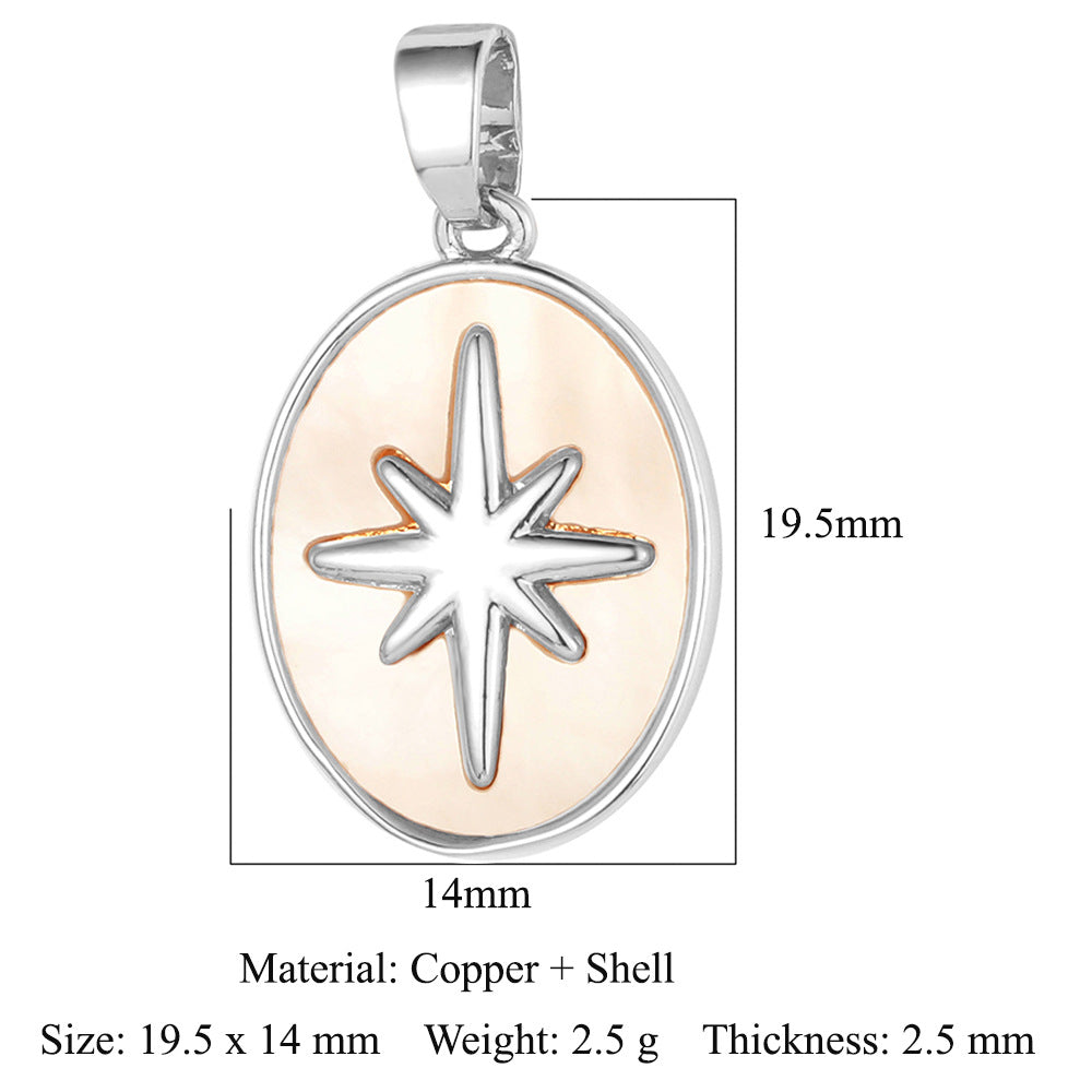 Zircon Ornament Oval Rhombus Round Sun Pendants