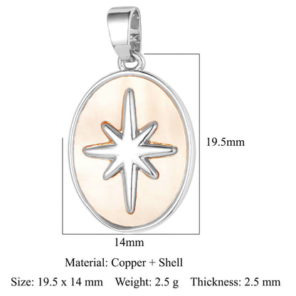 Zircon Ornament Oval Rhombus Round Sun Pendants