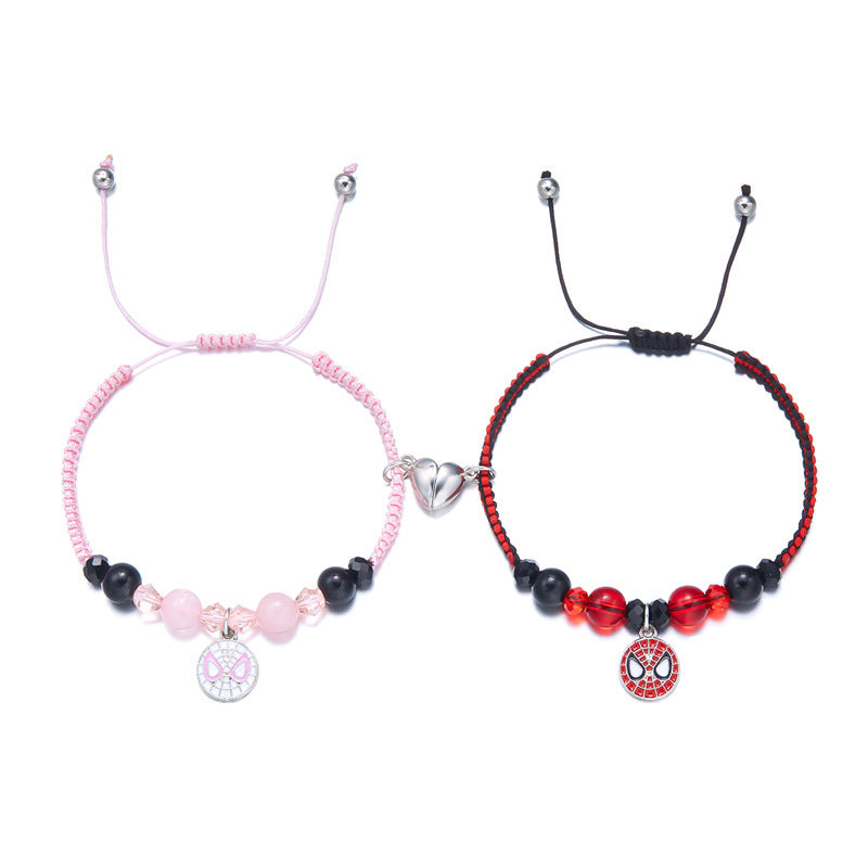 Cartoon Heart-shaped Magnetic Fashion Couple Hand Bracelets