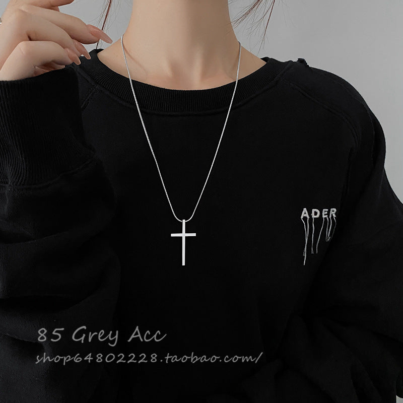 Women's & Men's Cross Choker Cold Wind Clavicle Chain Pullover Necklaces