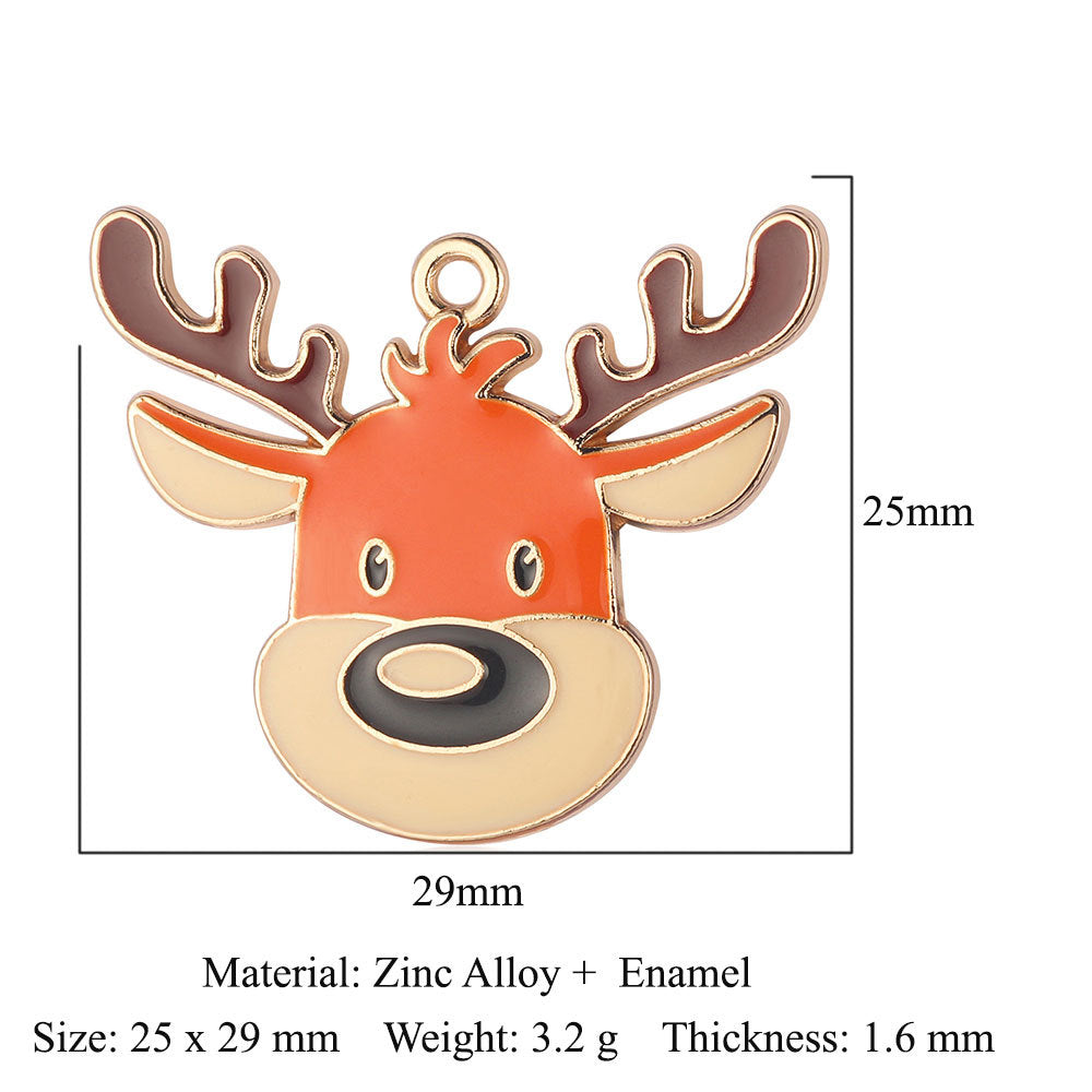 Snowman Elk Smiling Face Alloy Sun Eyes Pendants