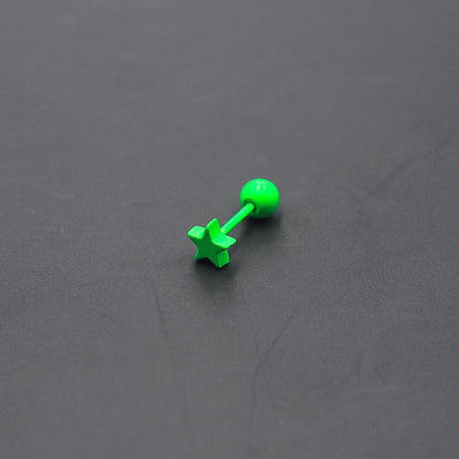 Fluorescent Color Small Ear Fashion Paint Earrings