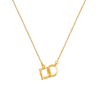 Irregular Circles Square Sweater Chain Trendy Necklaces