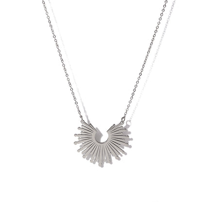 Sunflower Series Suit Gold Titanium Steel Choker Necklaces