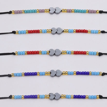 Women's Eye Bohemian Retro Haematite Bead Pull Bracelets