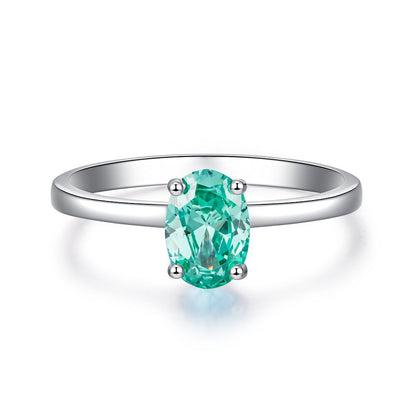 Emerald Female High Carbon Diamond Cut Ice Rings