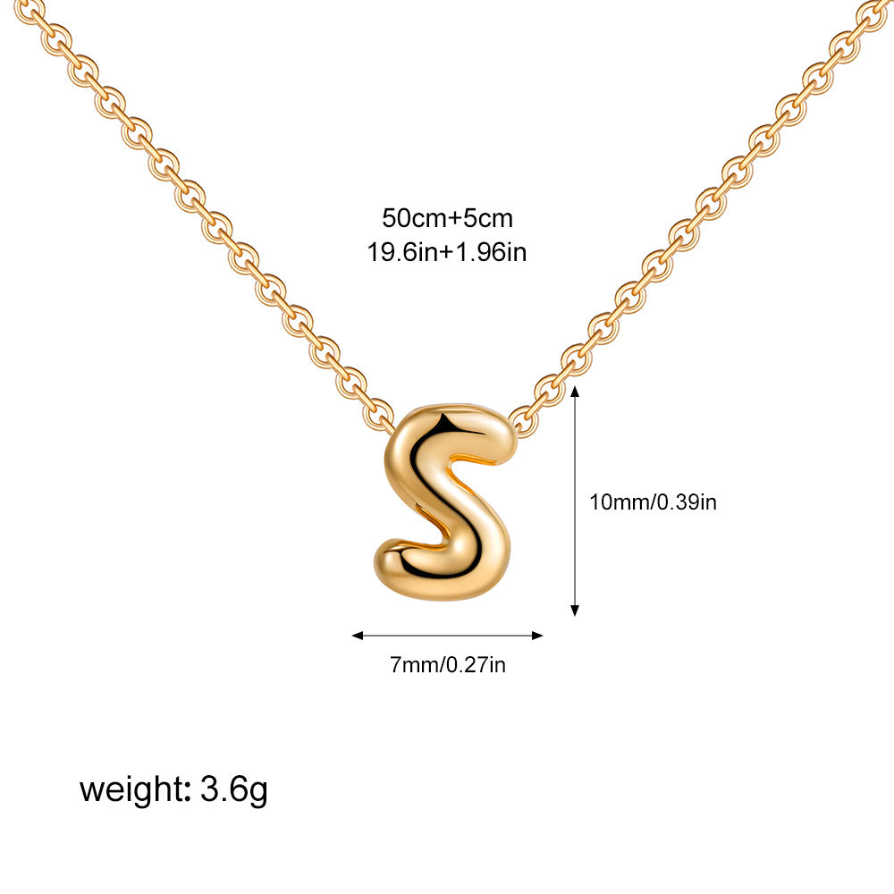 English Letter Simple High-grade Stainless Steel Necklaces