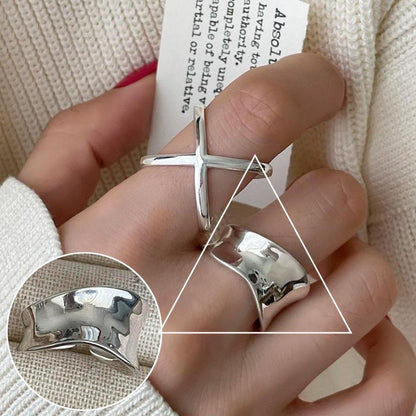 Offer Open Female Retro Fashion Twin Rings