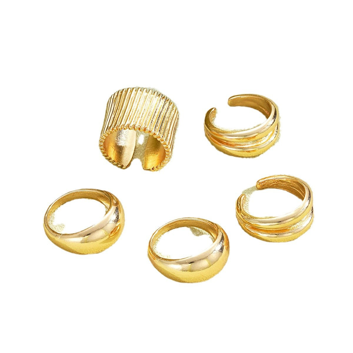 Cold Style Geometric Circle Alloy Suit Set Rings