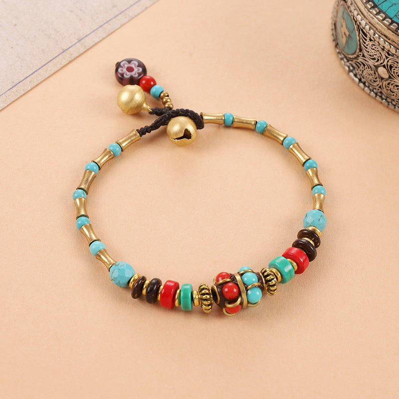 Women's Tibetan Nepal Beaded Vintage Exotic Ethnic Style Design Chinese Bracelets