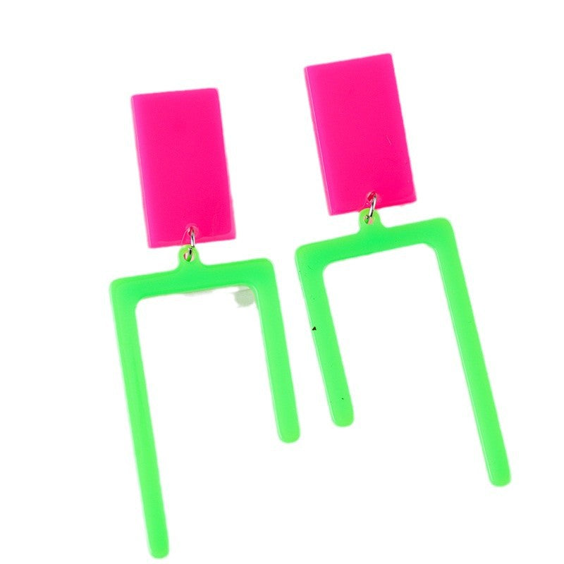 Women's Design Sense Irregular Geometric Acrylic Trendy Earrings