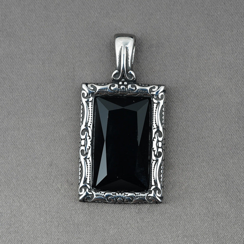 Live Black Zircon Lucky Boys Titanium Pendants