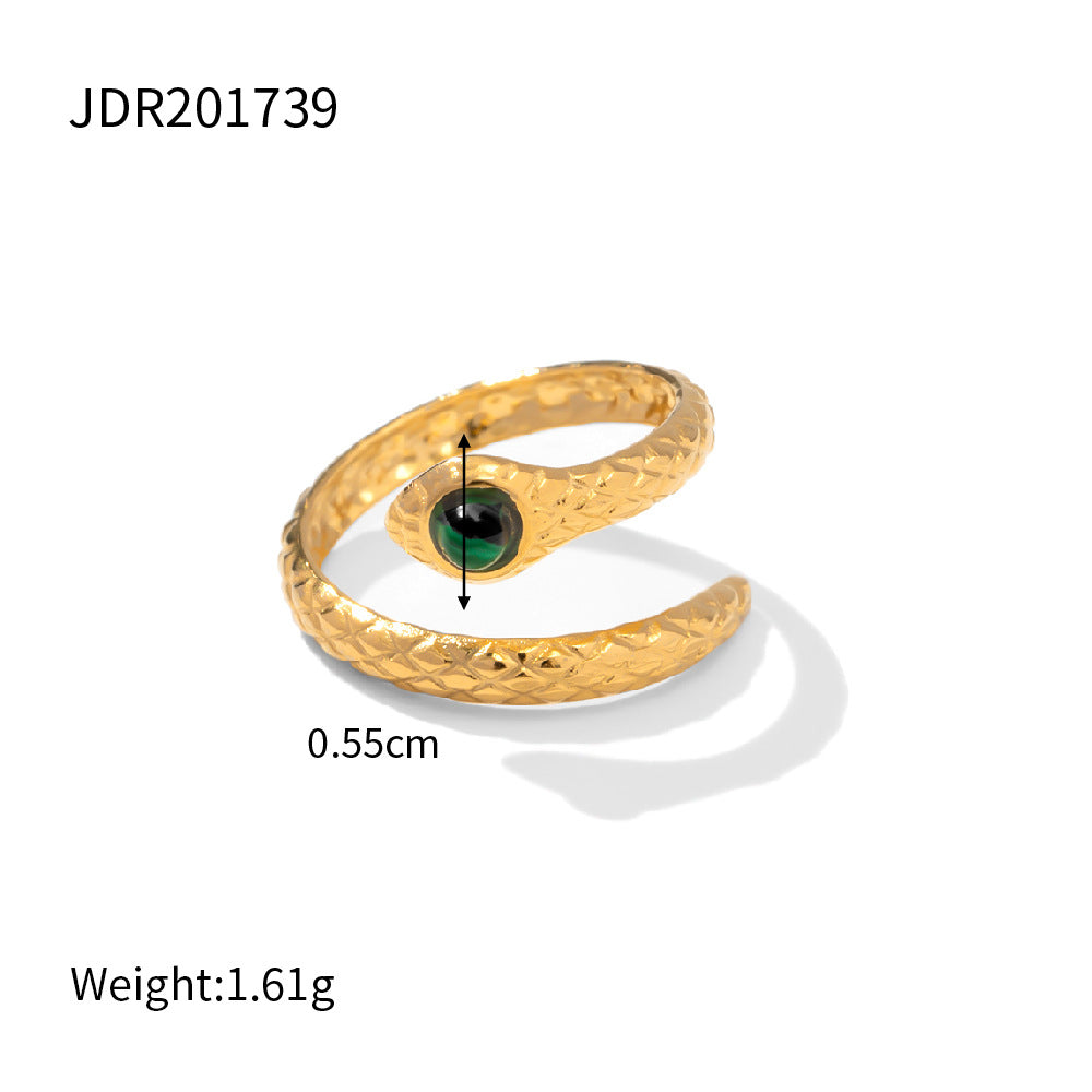 Natural Stone Blue Ite Malachite Creative Rings