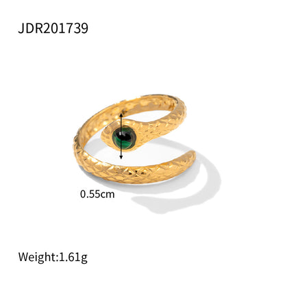 Natural Stone Blue Ite Malachite Creative Rings