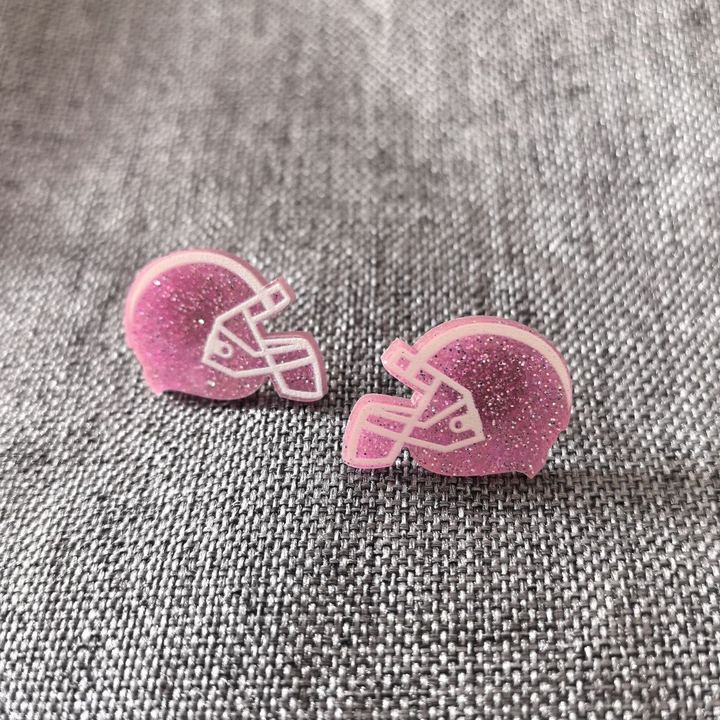 Women's Acrylic Personalized Rugby Hat Athlete Ear Earrings