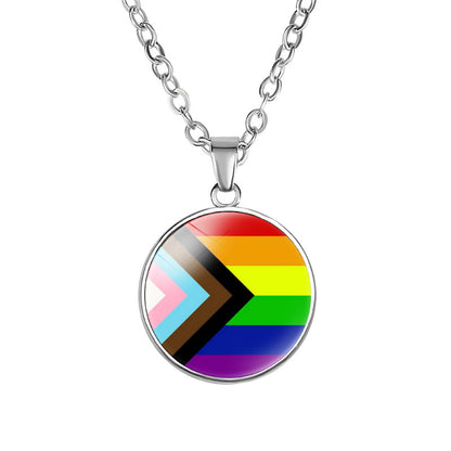 Women's Accessories Fashion Simple Rainbow Flag Pattern Necklaces