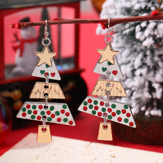 Women's Alloy Christmas Tree Long For Party Carnival Earrings