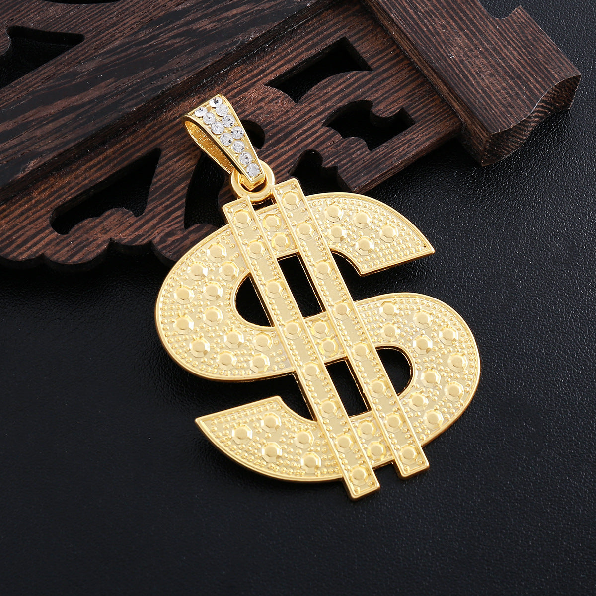 Women's & Men's Hip Hop Gold Color Chain Dollar Pendants