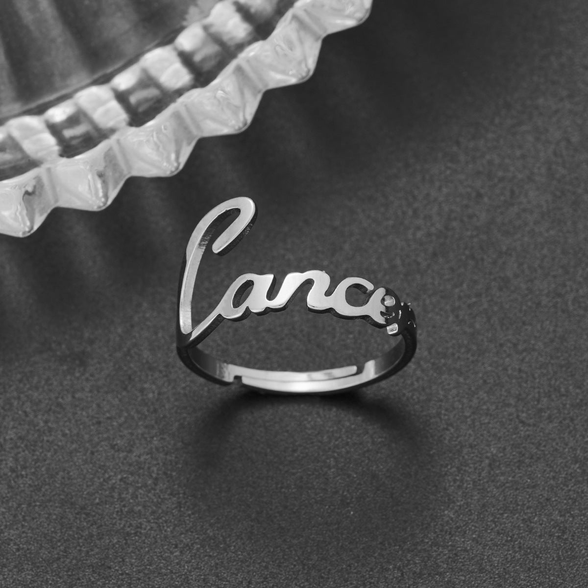 Stainless Steel Jewelry Personalized Simple Twee Rings