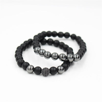 Combination Haematite Evil Eye Trendy Retro Bracelets