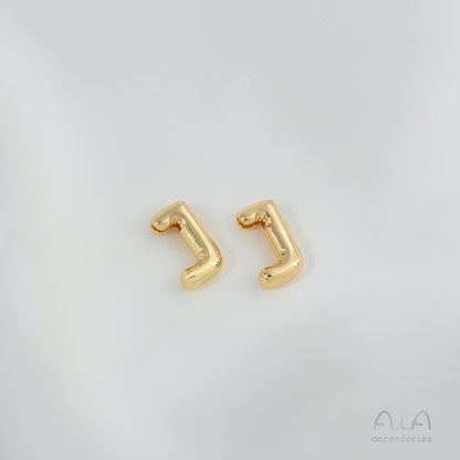 Gold Color Protection Letter Strings Hole Rings