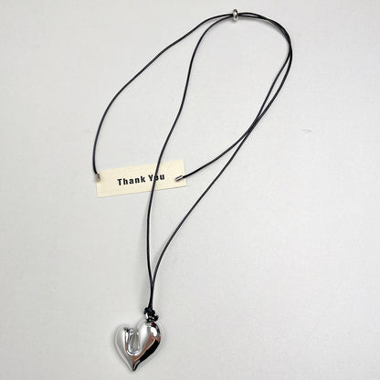 Women's Niche Sweet Cool Irregular Heart Pull Adjustable Fashion Necklaces