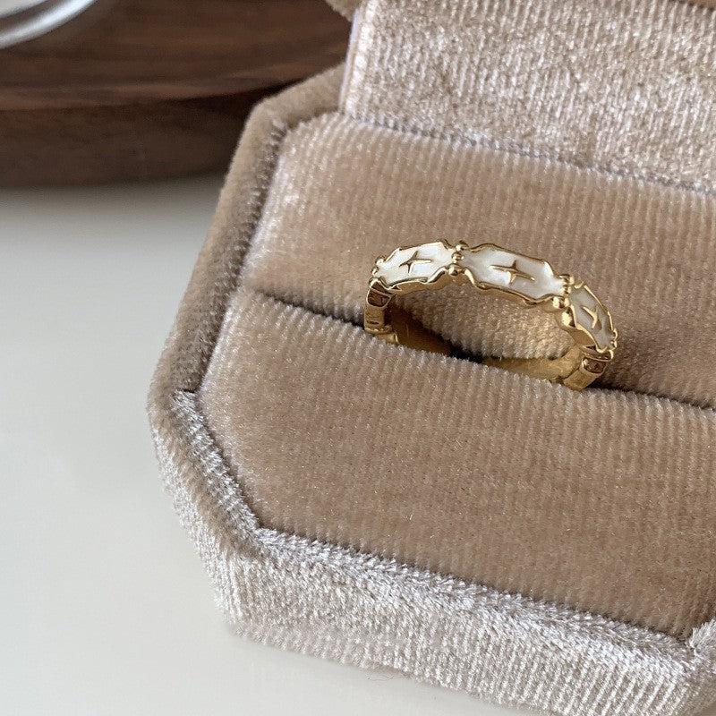Glazed Butterfly Female Western Style Design High Sense Unique Rings
