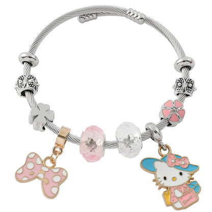 Anime Hello Kitty Clow Beaded Ornament Bracelets