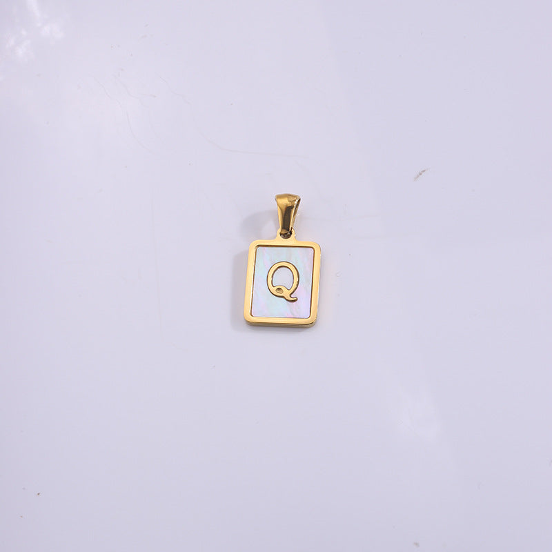 Fashion Real Gold Plated Letter Female Pendants